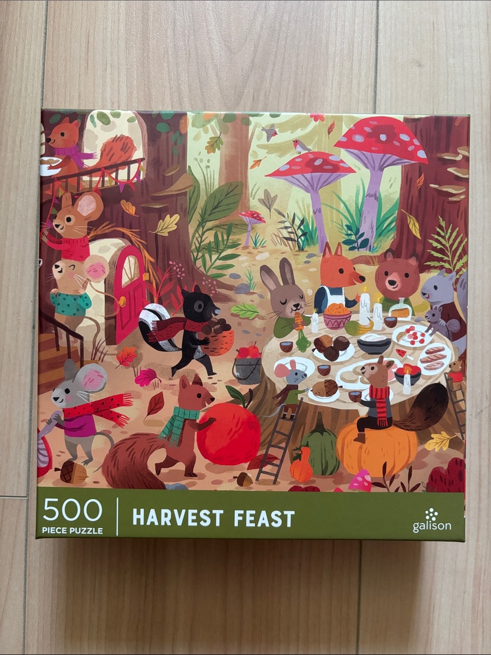 Galison 500 Piece Puzzle. Harvest Feast.